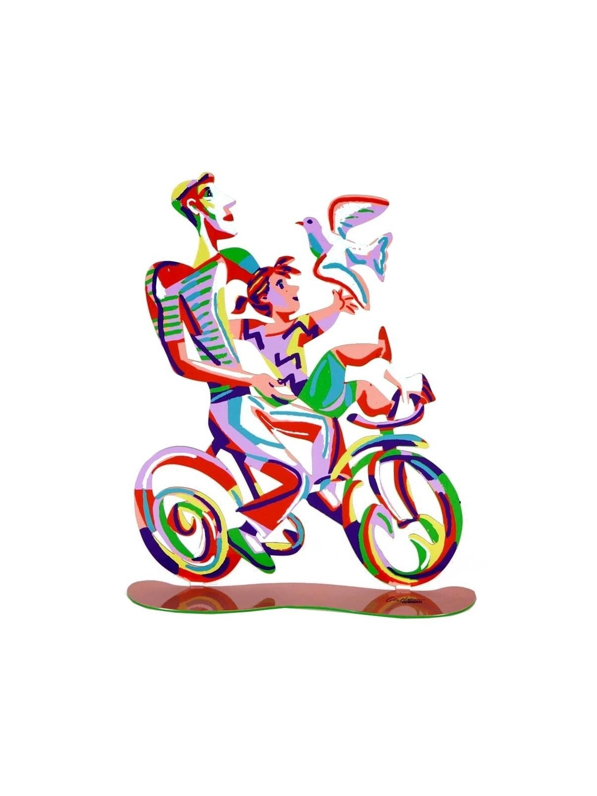 David Gerstein Signed Sculpture - Weekend Ride